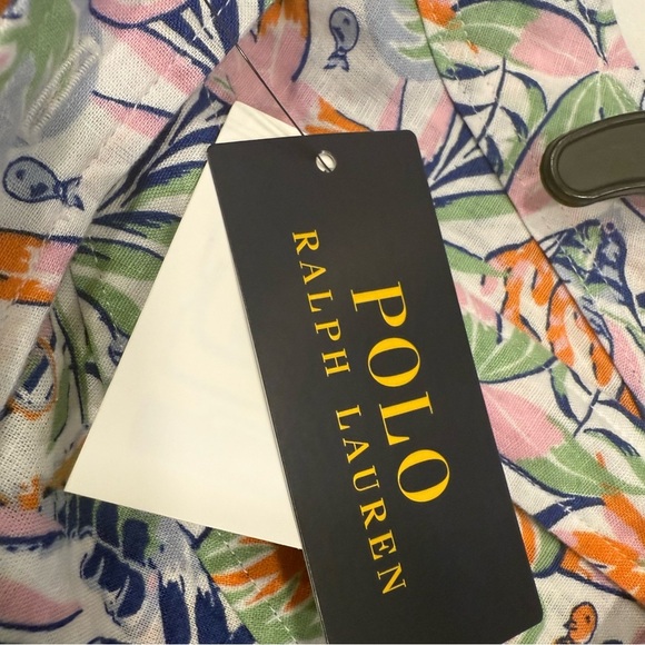 Polo Ralph Lauren Dress Big Girls Sz 16 Linen-Cotton Tropical Beach Summer NWT - Picture 12 of 12